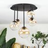 Chehalis Plafondlamp, Kogellampje 42.5 cm Amber, Duidelijk, 5-lichts
