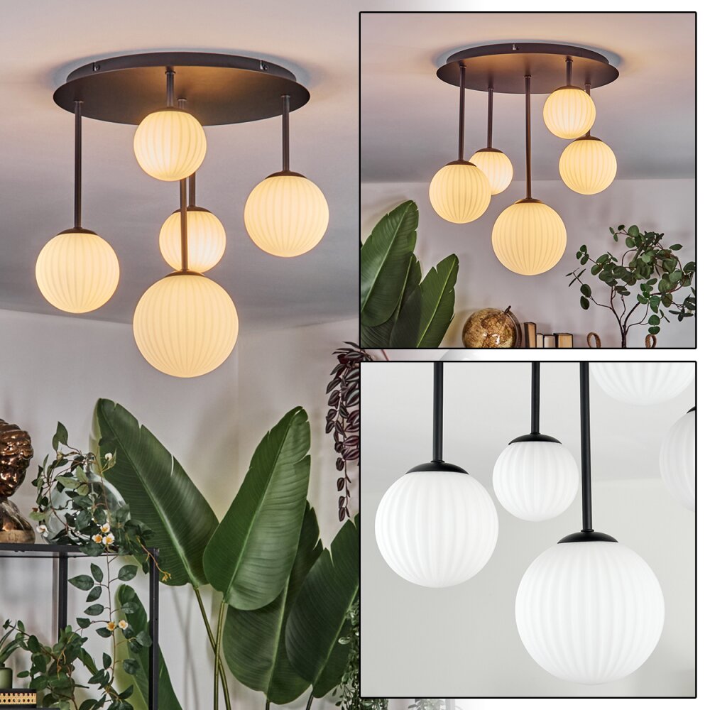 Chehalis Plafondlamp, Kogellampje Wit, 5-lichts main product photo