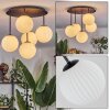 Chehalis Plafondlamp, Kogellampje Wit, 5-lichts