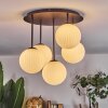 Chehalis Plafondlamp, Kogellampje Wit, 5-lichts