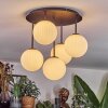 Chehalis Plafondlamp, Kogellampje Wit, 5-lichts