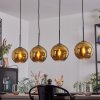 Koyoto Hanglamp, Kogellampje, Hanglamp Goud, 4-lichts