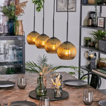 Koyoto Hanglamp, Kogellampje, Hanglamp Goud, 4-lichts