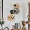 Gastor Kogellampje, Wandlamp Goud, Zwart, 3-lichts