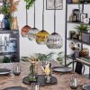 Ripoll Hanglamp, Kogellampje, Hanglamp Goud, Duidelijk, Koperkleurig, Rookkleurig, 4-lichts