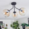 Koyoto Plafondlamp, Kogellampje Amber, Duidelijk, 3-lichts