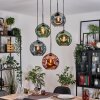 Ripoll Hanglamp, Kogellampje, Cluster hanglamp Blauw, Groen, Koperkleurig, 5-lichts Ripoll Hanglamp, Kogellampje, Cluster hanglamp Blauw, Groen, Koperkleurig, 5-lichts