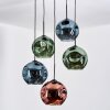 Ripoll Hanglamp, Kogellampje, Cluster hanglamp Blauw, Groen, Koperkleurig, 5-lichts Ripoll Hanglamp, Kogellampje, Cluster hanglamp Blauw, Groen, Koperkleurig, 5-lichts