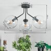 Koyoto Plafondlamp, Kogellampje 42 cm Duidelijk, 3-lichts