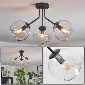 Koyoto Plafondlamp, Kogellampje 42 cm Duidelijk, 3-lichts