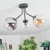 Gastor Plafondlamp, Kogellampje 42 cm Amber, Duidelijk, Rookkleurig, 3-lichts