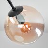 Gastor Plafondlamp, Kogellampje 42 cm Amber, Duidelijk, Rookkleurig, 3-lichts