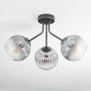 Koyoto Plafondlamp, Kogellampje Duidelijk, Rookkleurig, 3-lichts