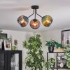 Koyoto Plafondlamp, Kogellampje Blauw, Groen, Koperkleurig, 3-lichts