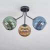 Koyoto Plafondlamp, Kogellampje Blauw, Goud, Groen, 3-lichts