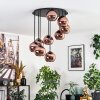 Koyoto Plafondlamp, Kogellampje Koperkleurig, 9-lichts