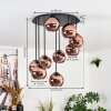 Koyoto Plafondlamp, Kogellampje Koperkleurig, 9-lichts
