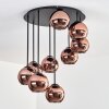 Koyoto Plafondlamp, Kogellampje Koperkleurig, 9-lichts