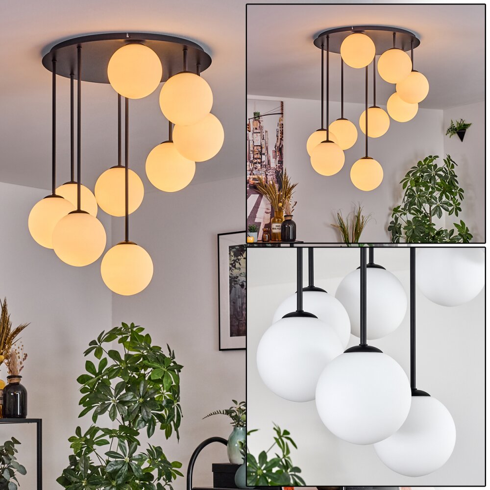 Gastor Plafondlamp, Kogellampje Wit, 9-lichts main product photo
