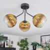 Koyoto Plafondlamp, Kogellampje Goud, Duidelijk, 3-lichts