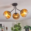 Koyoto Plafondlamp, Kogellampje Goud, Duidelijk, 3-lichts
