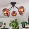 Koyoto Plafondlamp, Kogellampje 52 cm Duidelijk, Koperkleurig, 5-lichts