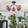 Koyoto Plafondlamp, Kogellampje 52 cm Duidelijk, Koperkleurig, 5-lichts