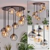 Gastor Plafondlamp, Kogellampje Amber, Duidelijk, Rookkleurig, 9-lichts