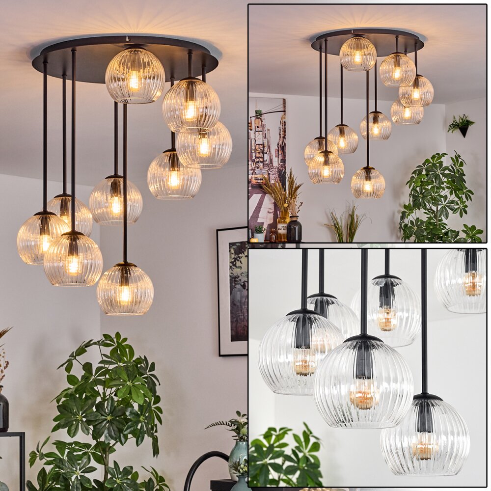 Koyoto Plafondlamp, Kogellampje 57 cm Duidelijk, 9-lichts main product photo