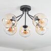 Koyoto Plafondlamp, Kogellampje 52 cm Amber, Duidelijk, 5-lichts