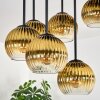 Koyoto Plafondlamp, Kogellampje 57 cm Goud, Duidelijk, 9-lichts