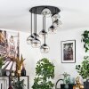 Koyoto Plafondlamp, Kogellampje 57 cm Duidelijk, Rookkleurig, 9-lichts