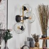 Ripoll Kogellampje, Wandlamp Goud, Zwart, 3-lichts