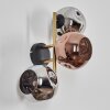 Gastor Kogellampje, Wandlamp Goud, Zwart, 3-lichts