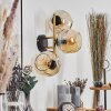 Gastor Kogellampje, Wandlamp Goud, Zwart, 3-lichts