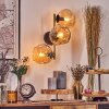 Gastor Kogellampje, Wandlamp Goud, Zwart, 3-lichts