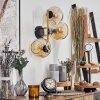 Gastor Kogellampje, Wandlamp Goud, Zwart, 3-lichts