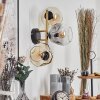Ripoll Kogellampje, Wandlamp Goud, Zwart, 3-lichts