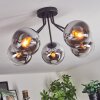 Gastor Plafondlamp, Kogellampje 52 cm Chroom, Duidelijk, Rookkleurig, 5-lichts