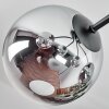 Gastor Plafondlamp, Kogellampje 52 cm Chroom, Duidelijk, Rookkleurig, 5-lichts