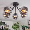Gastor Plafondlamp, Kogellampje 52 cm Chroom, Duidelijk, Rookkleurig, 5-lichts