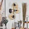 Gastor Kogellampje, Wandlamp Goud, Zwart, 3-lichts