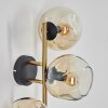 Gastor Kogellampje, Wandlamp Goud, Zwart, 3-lichts