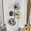 Ripoll Kogellampje, Wandlamp Goud, Zwart, 3-lichts
