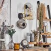 Ripoll Kogellampje, Wandlamp Goud, Zwart, 3-lichts