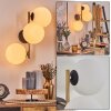Gastor Kogellampje, Wandlamp Goud, Zwart, 3-lichts