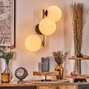 Gastor Kogellampje, Wandlamp Goud, Zwart, 3-lichts