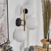 Gastor Kogellampje, Wandlamp Goud, Zwart, 3-lichts