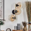 Koyoto Kogellampje, Wandlamp Goud, Zwart, 3-lichts