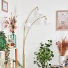 Bassagoda Staande lamp Messing, Zwart, 3-lichts